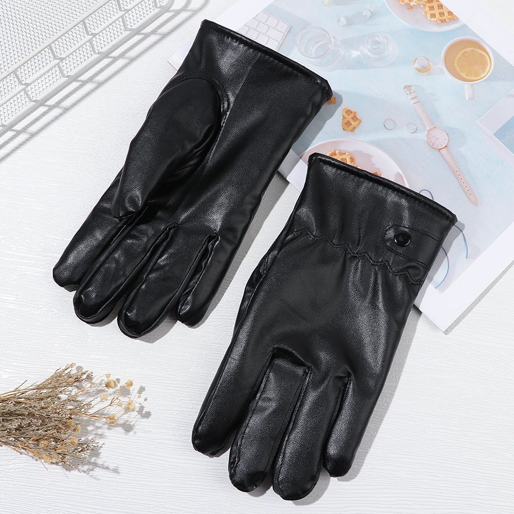 Mănuși groase de toamnă-iarnă din piele PU, mănuși sport pentru ciclism, mănuși cu ecran tactil, mănuși cu degete întregi