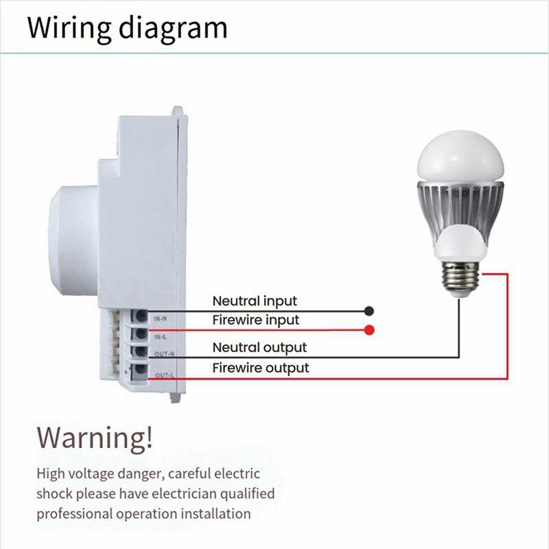 Easy Use 5.8Ghz Microwave Radar Sensor Switch Knob Switch Adjustment LED Light Sensor Switch Human Motion Detector