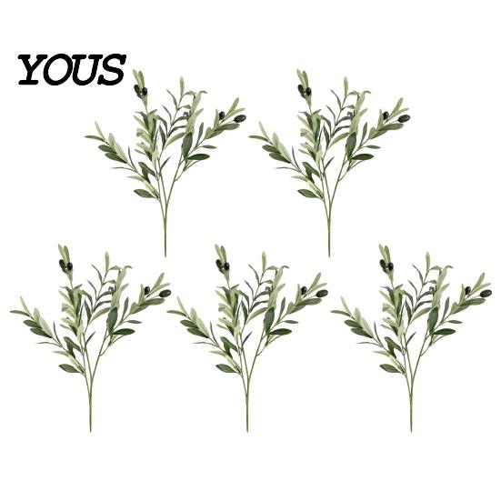 Lush Greenery for Farmhouse Style Faux Olive Branches Vase, Artificial Tree Branches, DIY Fake Indoor Plant Decor Living Room Plants, Realistic Stems,