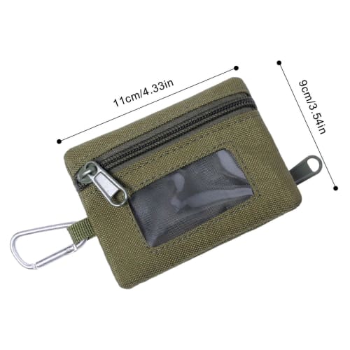 Tactical Molle Pouch Bag, Portable Storage Wallet with D-Ring Clip Attachment - Outdoor Organizer Gear Pouch, Key Card Case, Fanny Pack for Outdoor, R