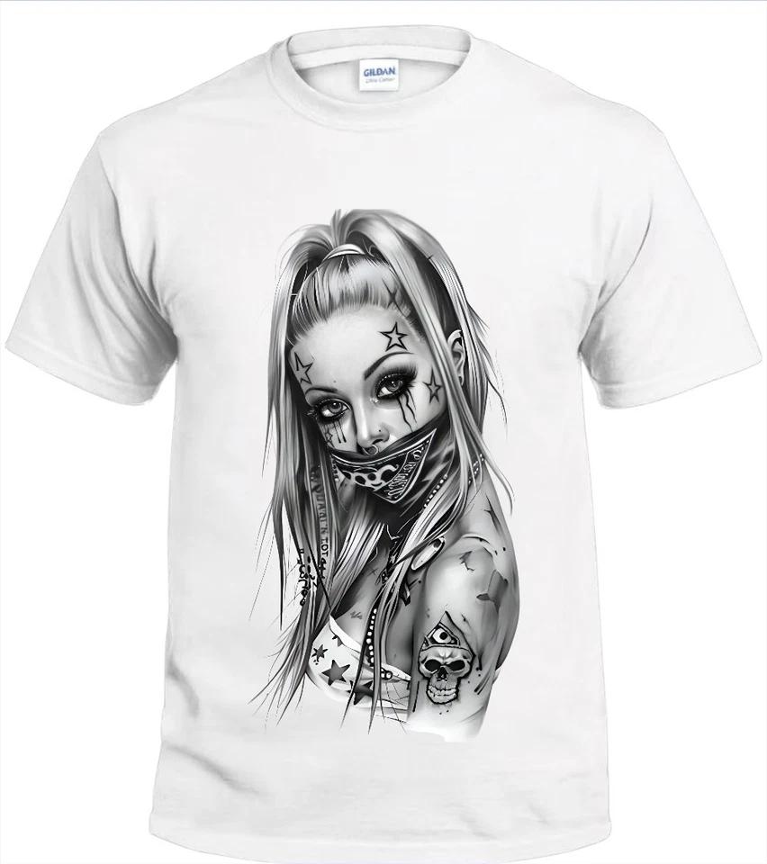 Gangster Chic Logo Men s T-Shirt White or Black or Gray Small to 3X-Large 2XL