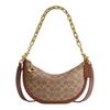 Mira 24 Top Zipper Closure Crossbody Handbag Faux Leather Shoulder Bag Medium Women's Brown