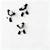 9pcs Stuffed Plush Panda Magnetic Toy Decorating Refrigerator Magnet for Home Beauty Decoration