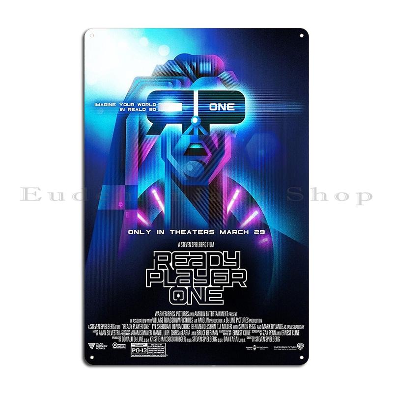 Ready Player One Movie Ready Play Poster Action Game The Crystal Key Metal Garage Bar Cave Printing Pub Club Tin Sign Poster