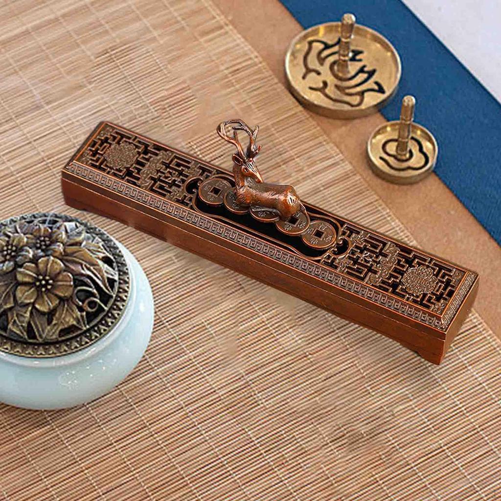 Incense Burner Holder Creative Ornaments Handmade Stick Stand Box for Study