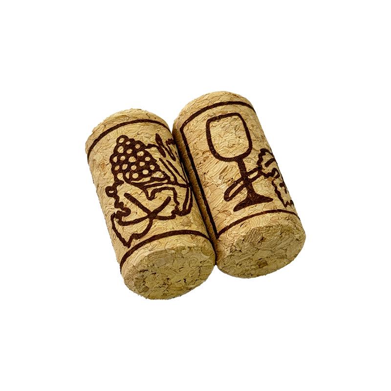 Rolha de Vinho de Cortiça com Microgrânulos de Carvalho Impresso - Design Cilíndrico e Cônico