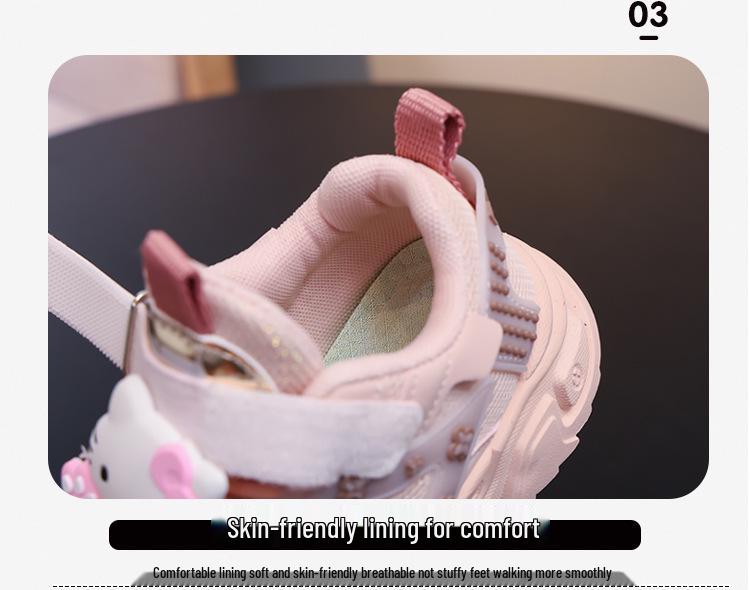 Hello Kitty Lightweight Breathable Running Shoes for Girls, Summer 2026 Edition