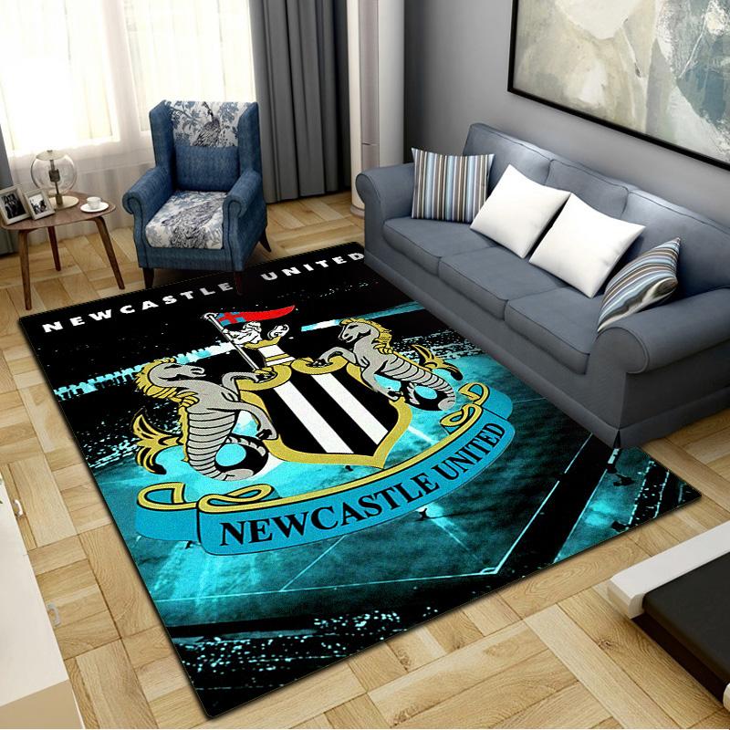Tappeto Newcastle United per Soggiorno Camera da Letto Casa Decorazione Divano, Tappetino Antiscivolo per Giochi Bambini