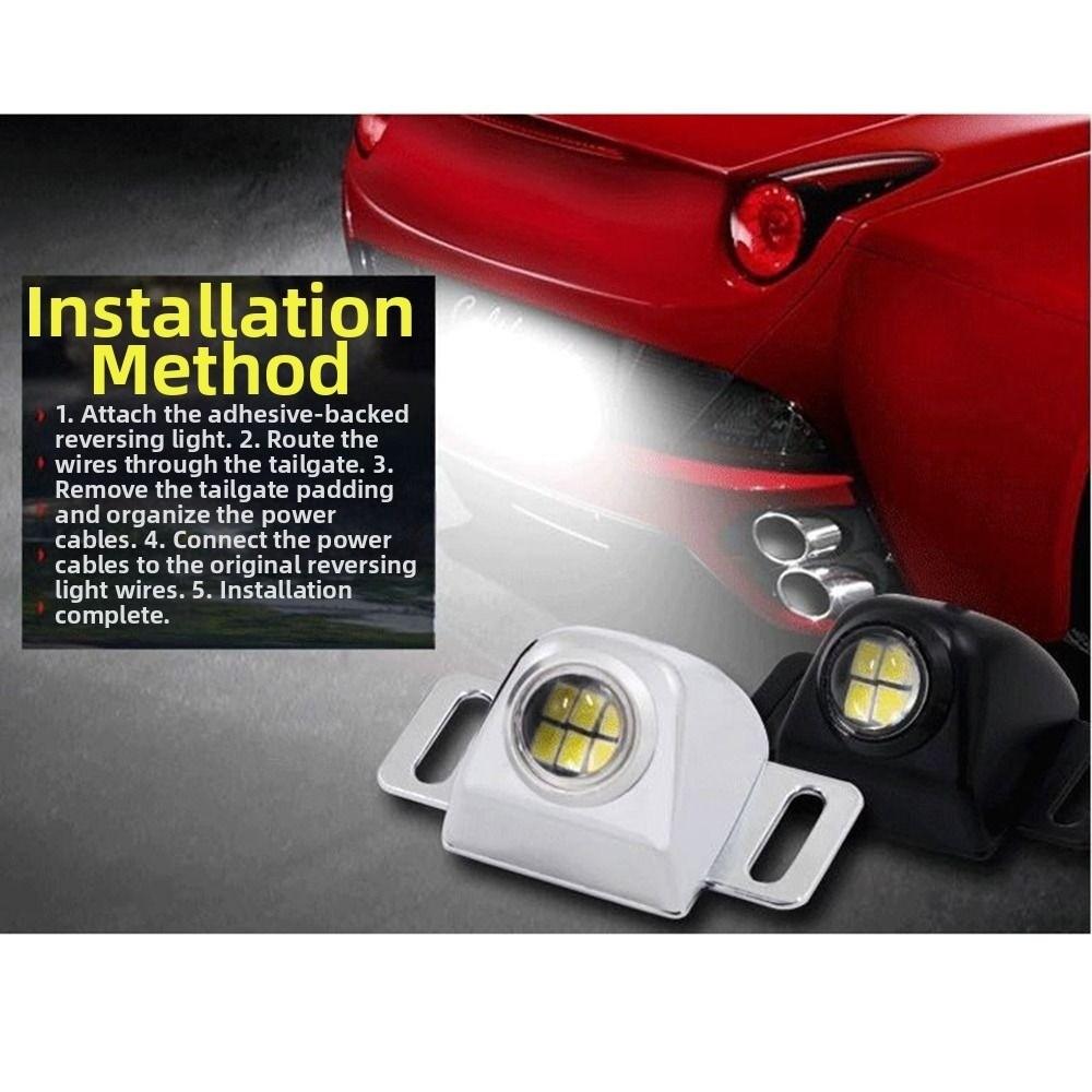 Waterproof Reverse Parking Lamp 12-24V Reverse Auxiliary Light Safety Backup Tail Light Night