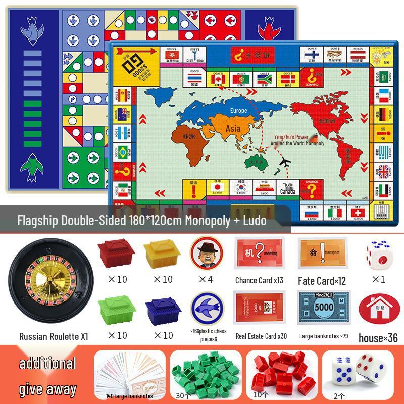 Монополия: Роскошный мировой тур: Настольная игра для всей семьи с полным набором карт и парчиси.