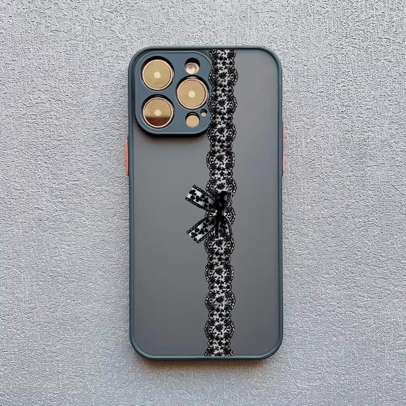 

Elegant Lace Polka Dot Pattern Phone Case For iPhone 17 Pro Max 16 Plus 15 14 13 12 11 XS XR 17Air Shockproof Cover iPhone XR