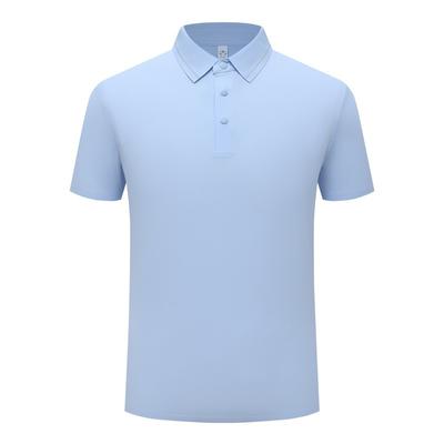 Ice Silk Cool Sunscreen Polo Shirt Men'S Short-Sleeved Summer Solid Color Lapel Light T-Shirt Bacteriostatic Half-Sleeve