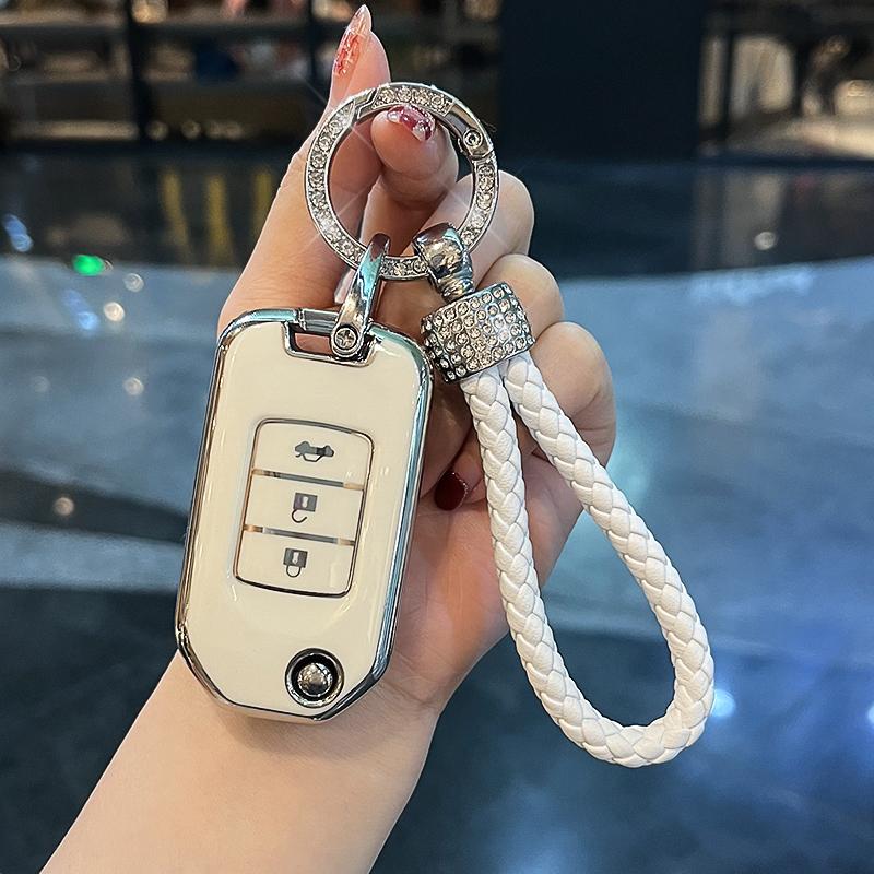 TPU Klappschlüsselhülle Abdeckung Schale Für Honda Civic HRV CRV XRV CR-V Crider Odyssey Pilot Fit Accord Schutz Schlüsselanhänger Zubehör