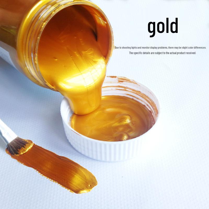 Metallic Gold and Silver Acrylic Paint Set: 100ml/300ml/2L for Wall and Doll Painting