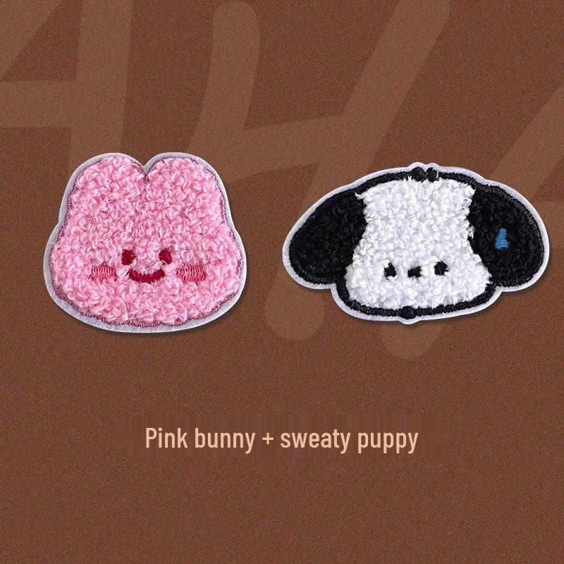 Adorable Cartoon Puppy Embroidered No-Sew Patch for Kids' Clothing Repairs