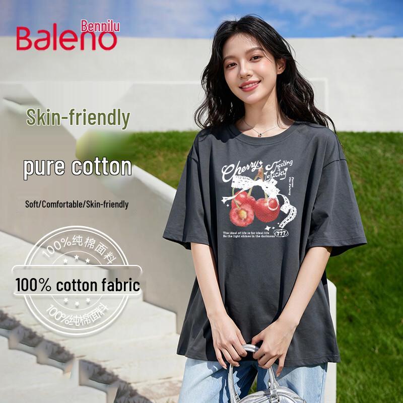Baleno Women s 100% Cotton Short Sleeve T-Shirt XL