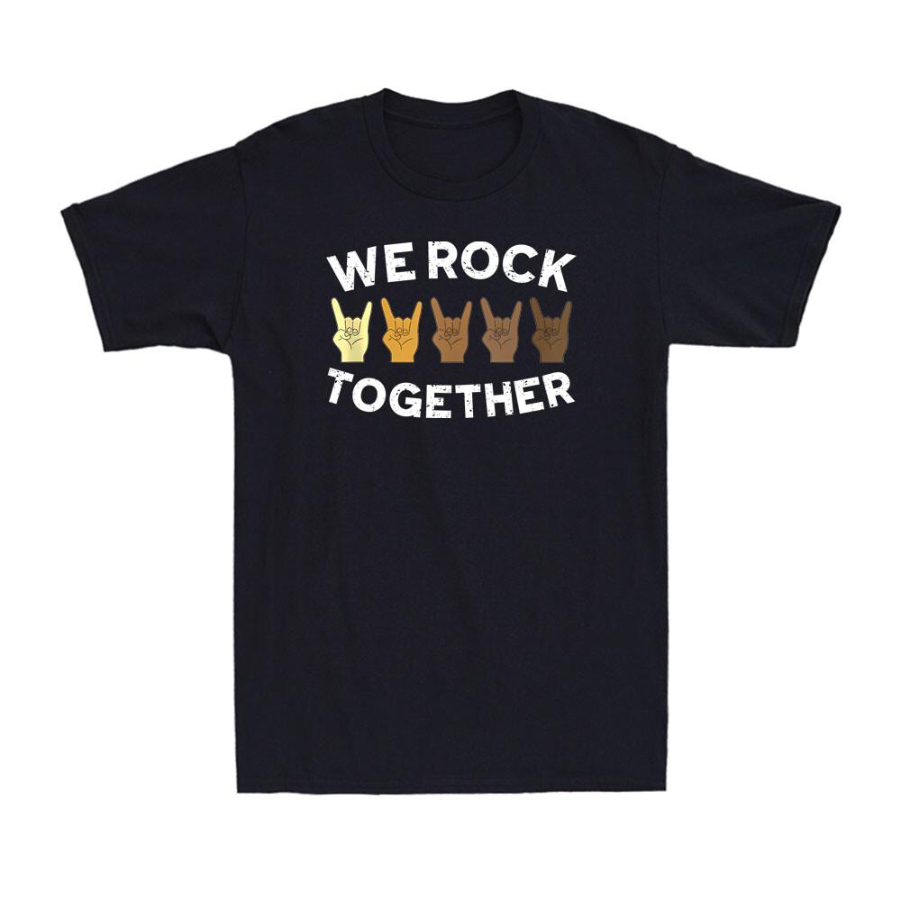 We Rock Together Rocker Skeleton Hand Rock And Roll Fans Vintage Men s T-Shirt S разноцветный