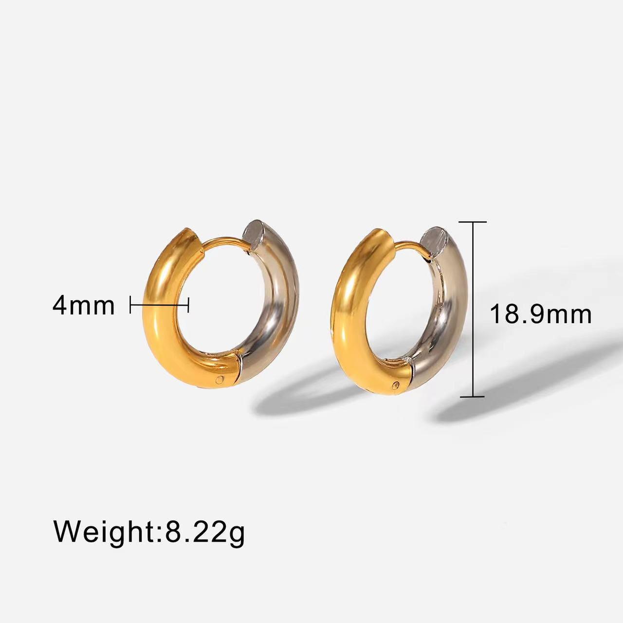 

INS Titanium Steel Gold Plated Earrings Metal C Shaped Oval Ear Buckle Niche Versatile Accessories Women s Fashion