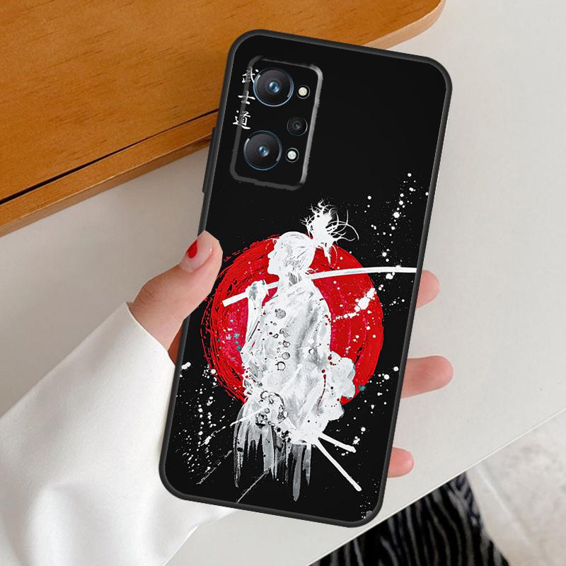 Japanese Bushido Samurai For Realme 12 Pro Plus 11 10 9 C67 C55 C53 C51 C31 C35 C33 C30 C21Y C25s GT5 GT Neo 6 Case