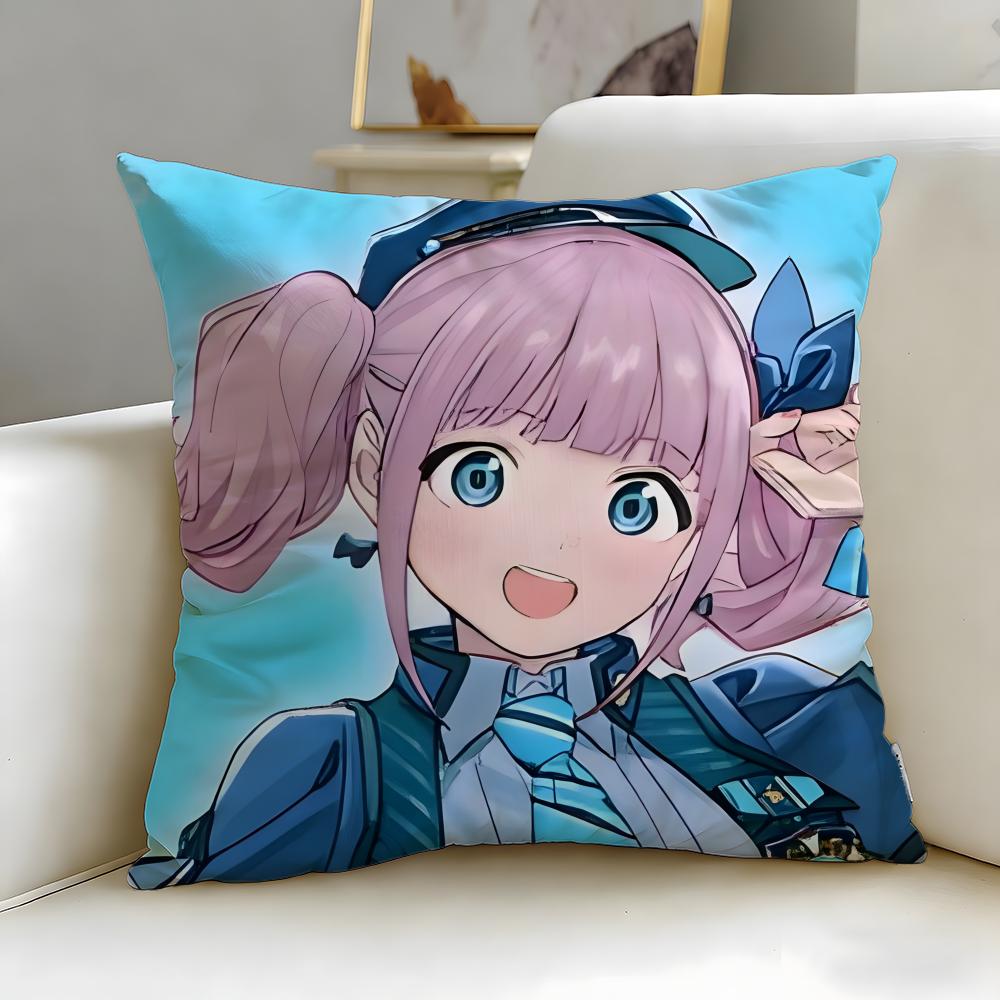 Anime Girls Band Cry Cushion Cover Soft  EasyWash Pillow Case  Versatile for Couch Bed Travel and Office