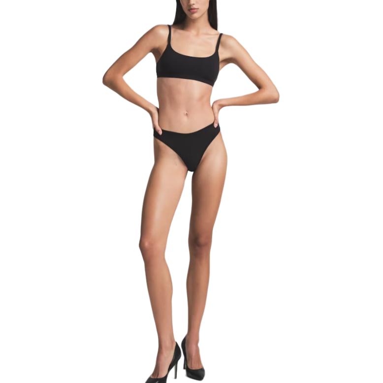SKIMS Fits Everybody Scoop Bralette Soft Adjustable Strap Pullover Bra Women Underwear Onyx Agate BR-SCN-0025-ONX