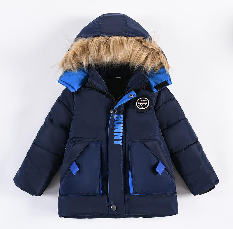 2023 Boys Thick Cotton Jacket - Cross-border E-commerce 90 cm тёмно-синий
