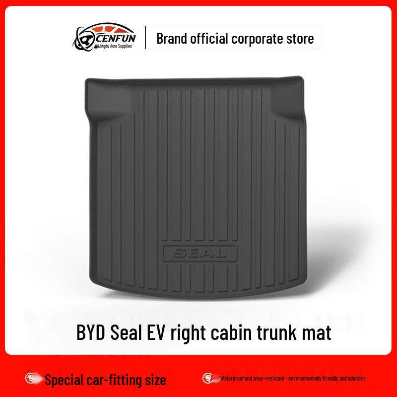 Eco-Friendly Odorless TPE Waterproof Floor & Trunk Mats for BYD Seal Right-Hand Drive EV