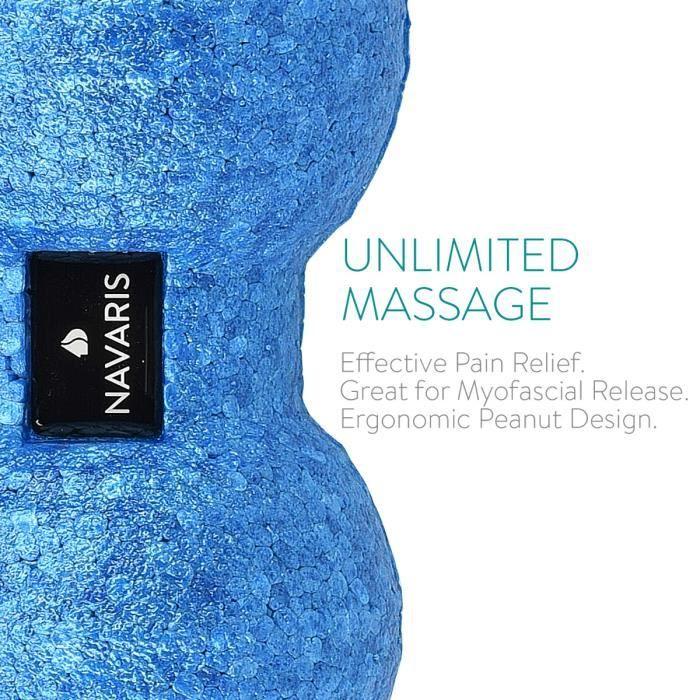 Navaris Double Balle De Massage - Boules Auto-massage Point Trigger En Forme De Cacahuète Pour Relaxation Des Muscles - Balles Peanu