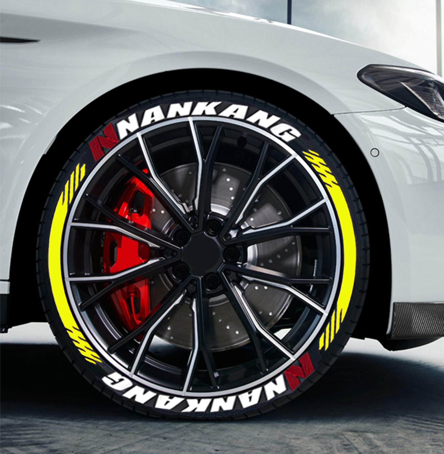 

8pcs/lot NANKANG Car Tire Decals 3D PVC Joined Stickers Tire Decor Stickers Car tuning Tire Decoration Decals Tyre Label Sticker 4SET