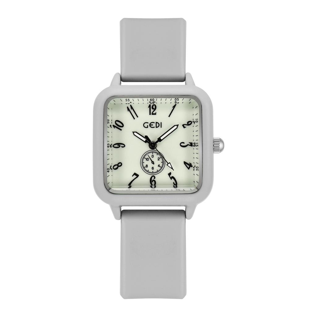 Candy Color Luminous Silicone Tape Student Creative Small Sugar Cube High Value Niche Waterproof Quartz Watch