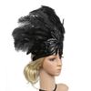 Feather Flapper Headband Masquerade Headpiece Mardi Gras Art Hair Accessories