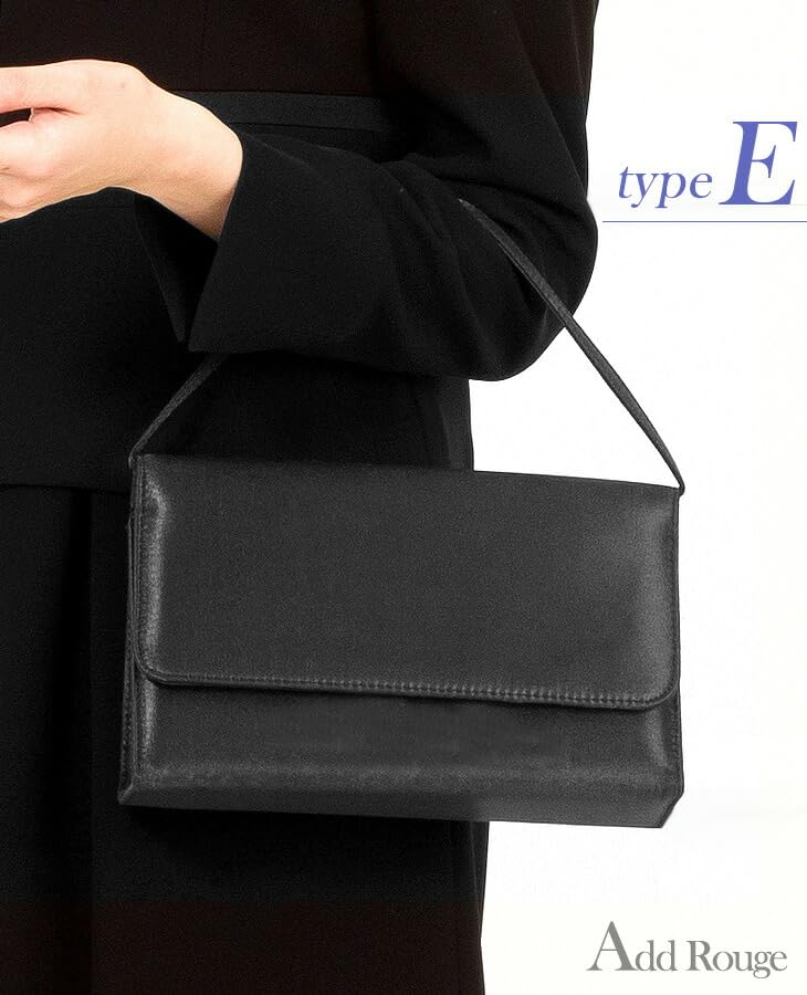 Add Rouge Black Formal Bag for Black Mourning Bag for Entrance and Funerals E Design Women, Weddings, Funerals, Ceremonies, Graduations, [y33870]