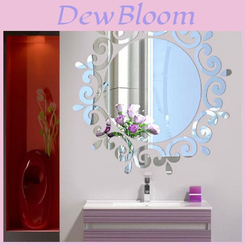 Elegantes Adesivos de Parede Espelhados 3D DIY de Moda Para Decoração de Casa e Presente Deslumbrante