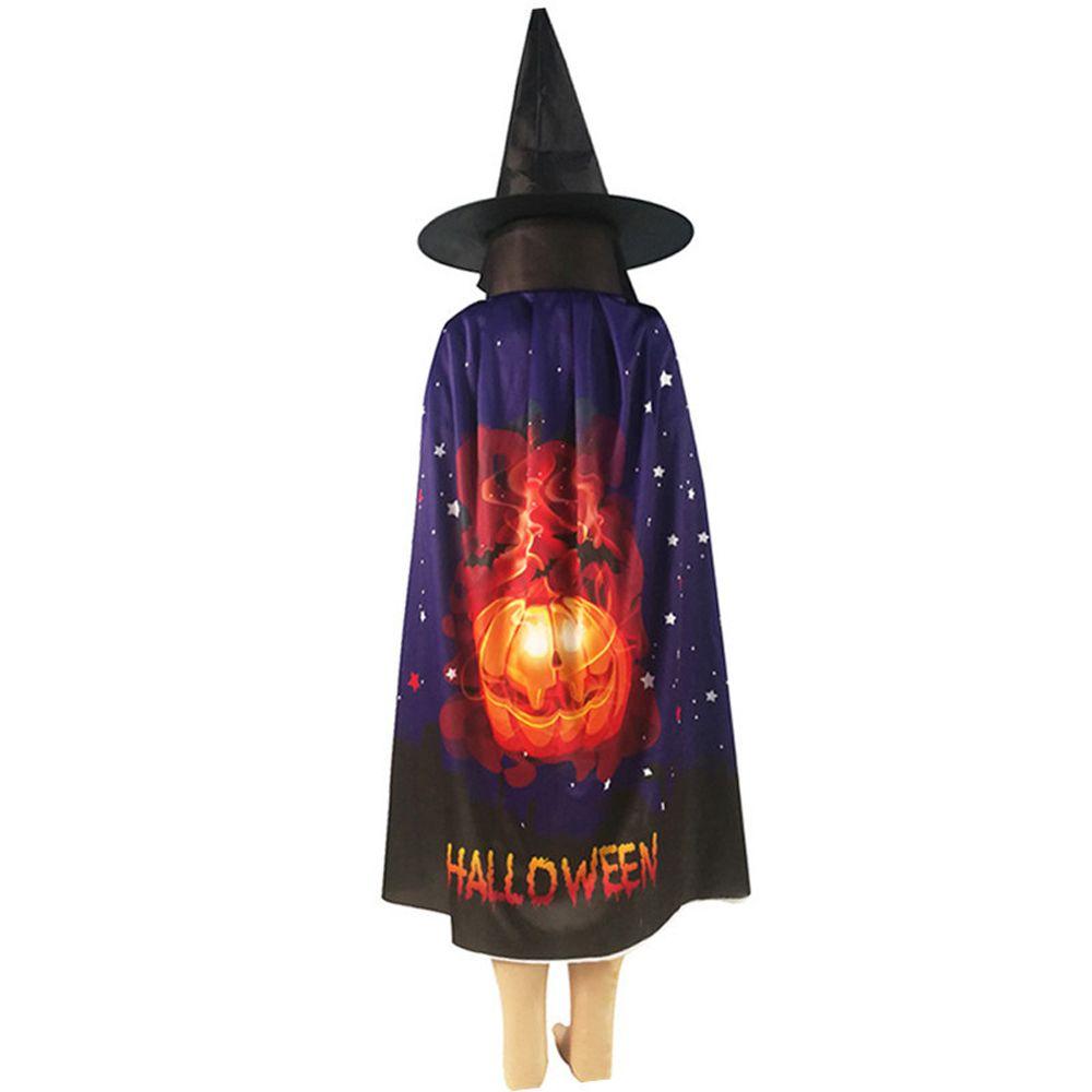 Ghost Cosplay Human Skeleton Costume Halloween Cloak Wizard Children's Cloak Terrifying Clothing