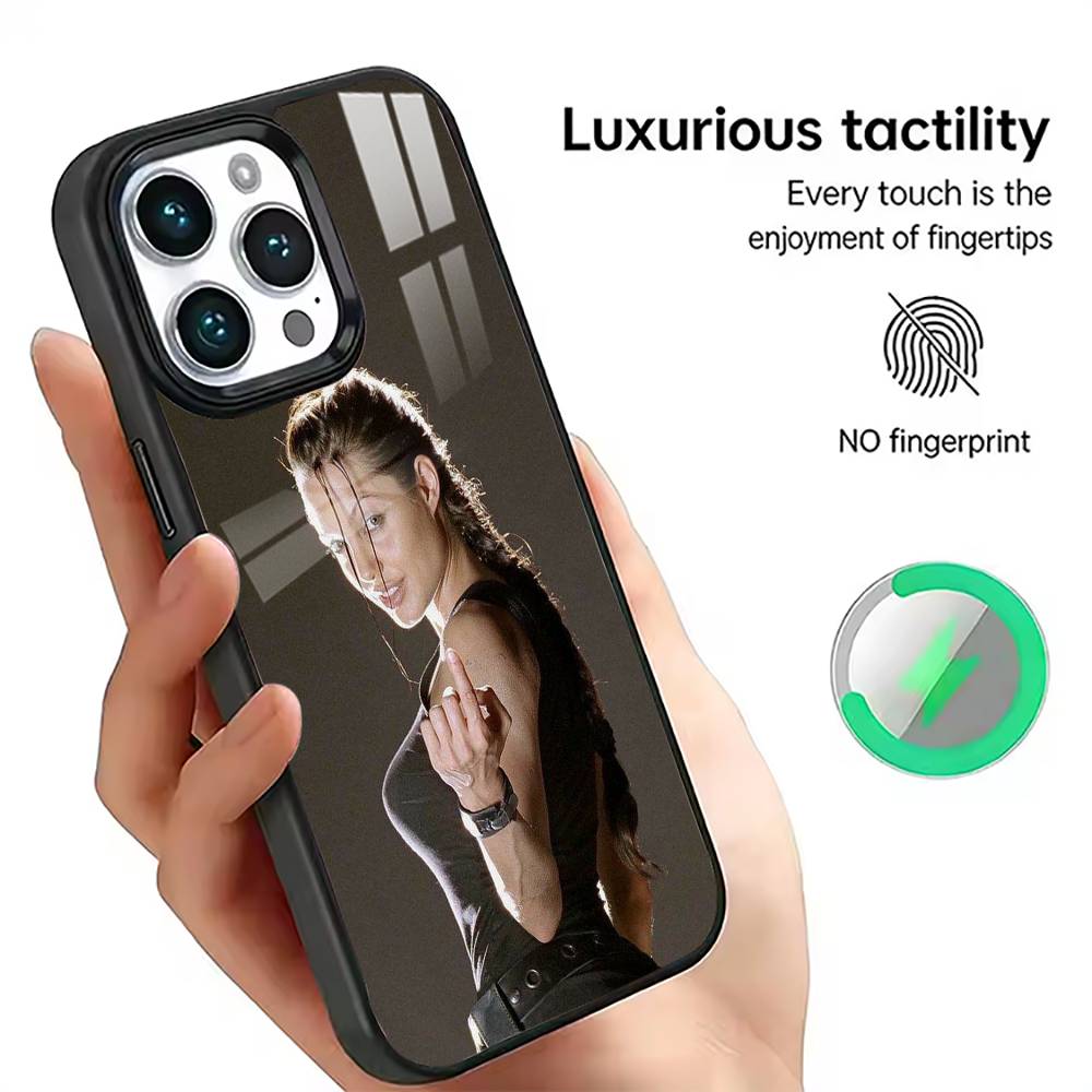 

Angelina Jolie Phone Case For iPhone17,16,15,14,13,12,11 Plus,Pro Magnetic with Magsafe Wireless Charging iPhone15PROMAX