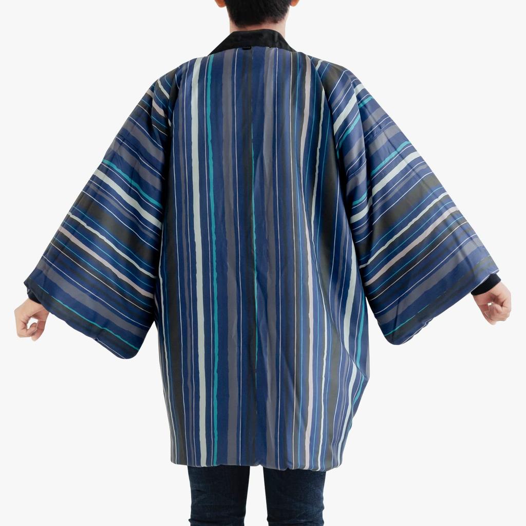 KYOETSU Men's Reversible Hanten (Winter Jacket) with Cotton Lining (Size M, 2A-2B)