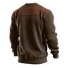 Men's Colorblock Round Neck Long Sleeve Tops Men's Sports Large Size Casual Round Neck Tops