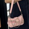 Fashionable Sweet Cool Girl Chain Shoulder Bag Crescent Underarm Crossbody Handbag Satchel
