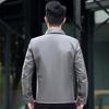 Futing Men's Calfskin Turn-down Collar Leather Jacket