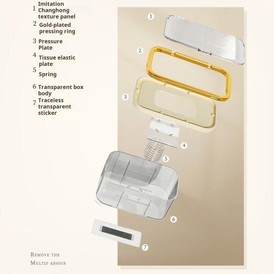 Wet Wipes Dispenser Box Large Capacity Wall Mounted Tissue Holder Easy To Open Multifunctional Tissue Box with Spring Plate