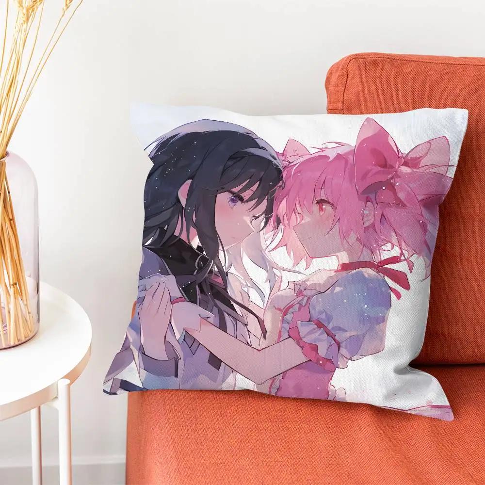 Puella Magi Madoka Magica Pillow Case Pillow Case Living Room Sofa Cushion Cover Suitable For Home Bedroom Room Decoration
