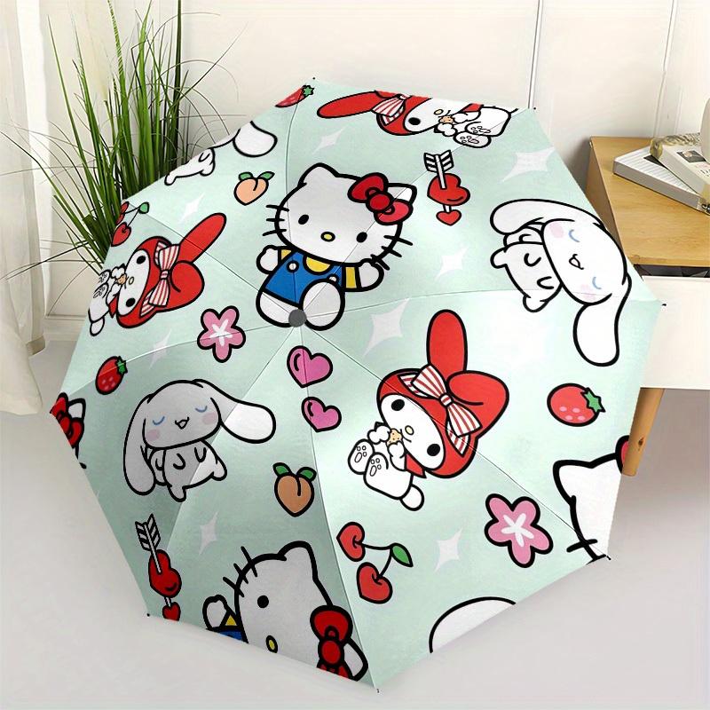 

1pc Hello Kitty Fabric PrintUmbrella with Plastic Handle,Suitable for All Seasons Home Travel Outdoor UmbrellaSanlio159