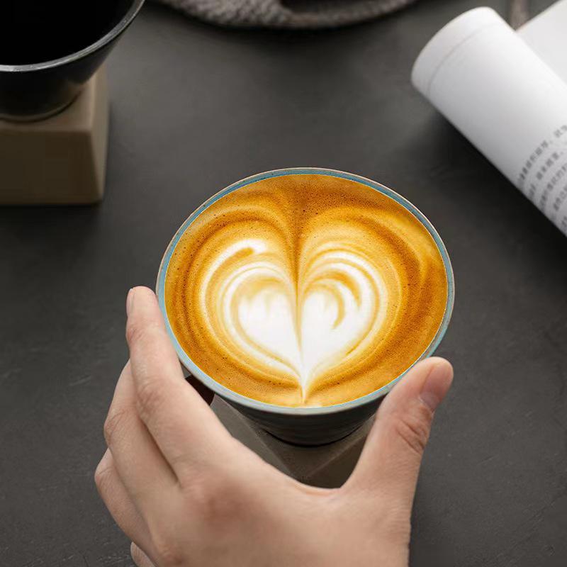 Japonský retro keramický šálek na kávu - Kónický šálek na latte art