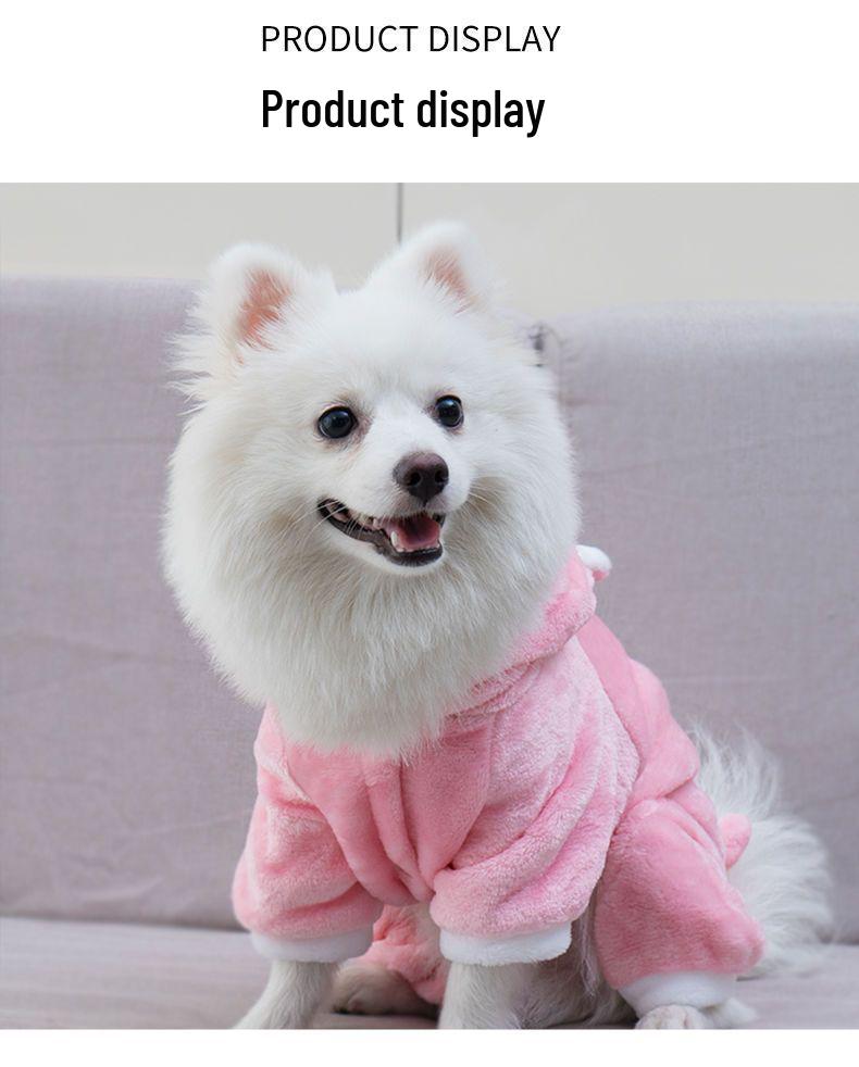 Pig Plush Fleece Costume for Cats & Small Dogs - Autumn/Winter Apparel