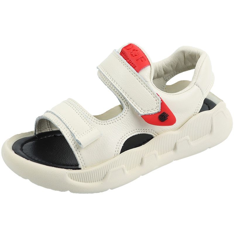 

Сандалии для мальчиков Натуральная кожа 2023 Лето Новые Детские Пляжные Туфли Детские Сандалии из натуральной кожи с мягкой подошвой