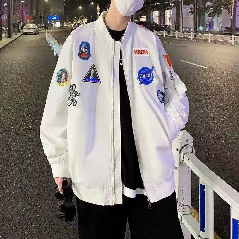 

Trendy Unisex Baseball Jacket - Spring & Fall Korean Style High Street Versatile Academy 3XL