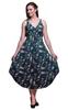 Bimba Floral Ladies Printed Resort Midi Drawstring Dress Spaghetti Strap Beach