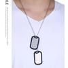 Military Dog Tag Personalised Plated Army Style Dog Id Tags with Ball Chains Silencers 2 Dog Tags Chain Pendant Necklace Goth