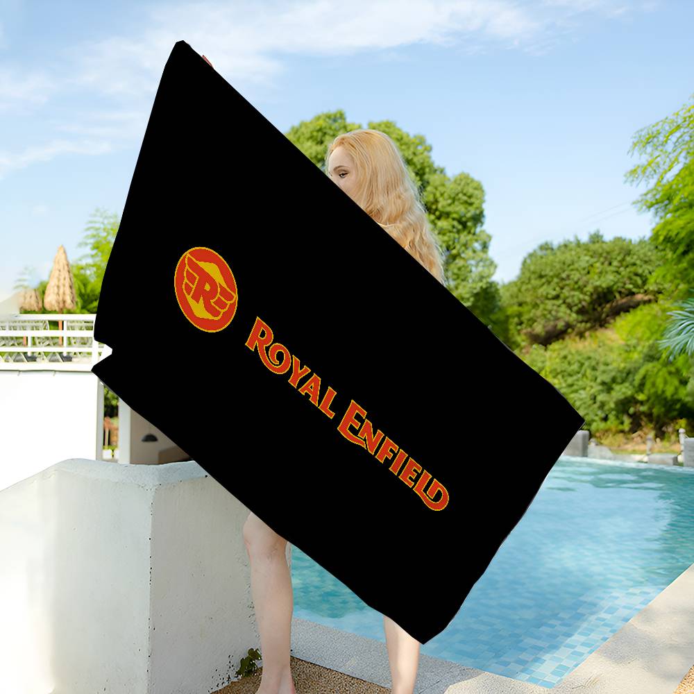 1PC Moto Racing Royals Enfields Microfiber Beach Towel Absorbent Quick Dry Soft Yoga Swimming Resort Mountain Climbing Towel