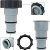 For Intex ARU Threaded Plastic Pool Hose Adapter for 4000 2500 2000 1500 Gallon/Hour Filter Pumps with Threaded Hose Connections